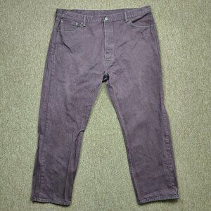 LEVI'S 501 Original Fit Jeans Men's 44x32 Purple White Oak Cone Denim Cotton